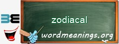 WordMeaning blackboard for zodiacal